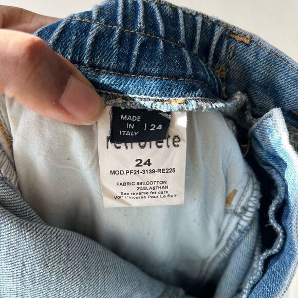 Retrofete Myla Acidwash High Rise Tapered Light Denim Jogger Jeans Size 24 - Picture 11 of 12